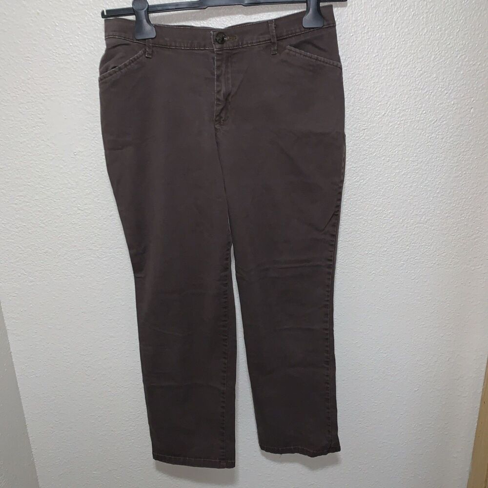 Lee Relaxed Fit Women’s Pants Size 10 Brown Mid Rise